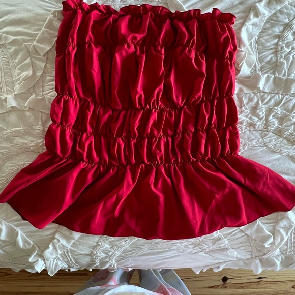 Shein Ruffled Trim Ruched Top - Picture 3 of 8